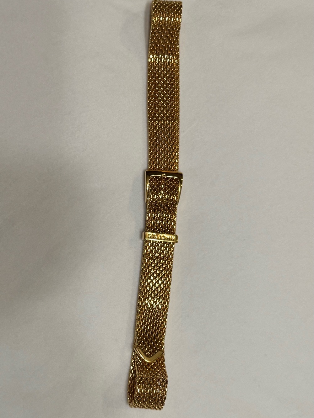 Vintage St. John Women's Adjustable Gold Tone Mesh Metal Link Chain Belt